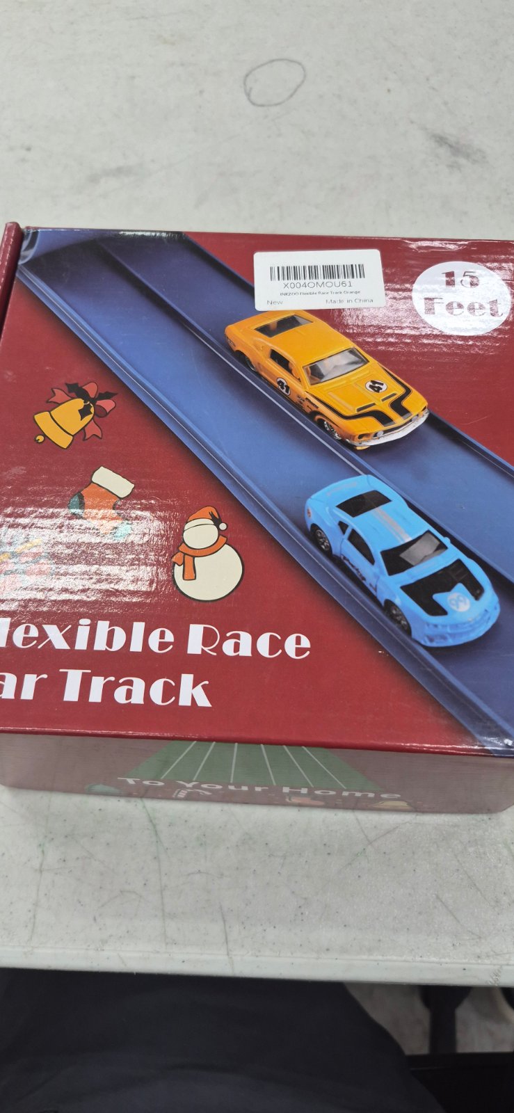 INKZOO 15-Foot Flexible Race Car Track Starter Set for 1:64 Scale Diecast Cars