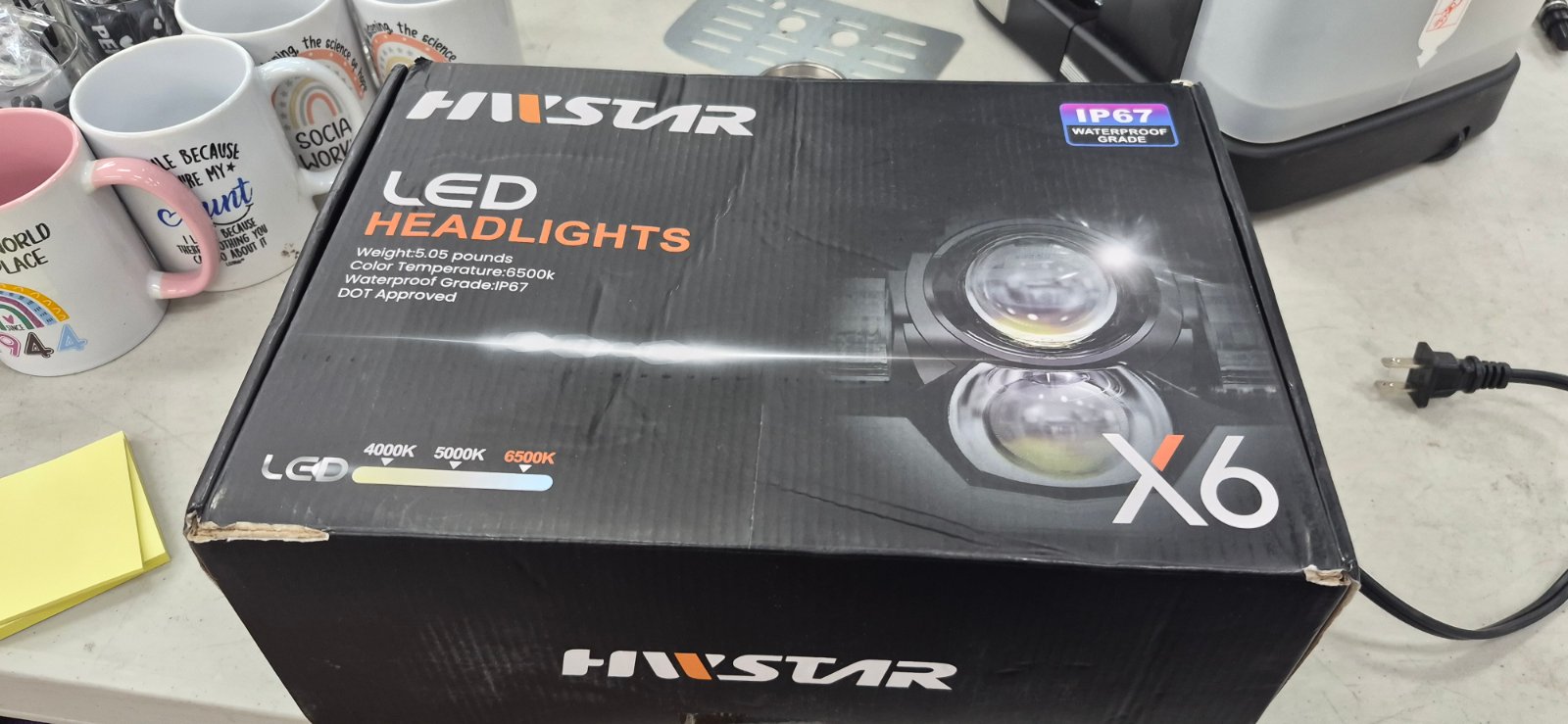 HWSTAR 5x7 (7x6) Inch LED Headlight Assemblies (Pair) for Universal fit for vehicles…